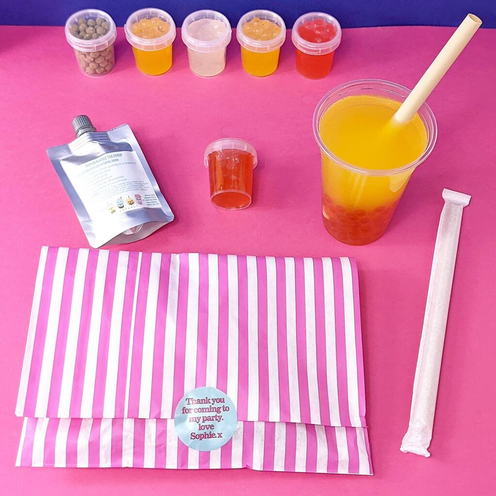 Personalised Bubble Tea Party Bags And Favours, 1 of 4