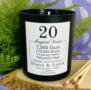 Personalised 20th Magical Years Anniversary Candles, 3 of 11