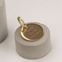 Quality Thick Steel Golden Plated Round Pet ID Tag, thumbnail 1 of 4