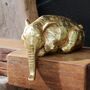 Peering Over Elephant And Giraffe In Silver And Gold, thumbnail 10 of 10
