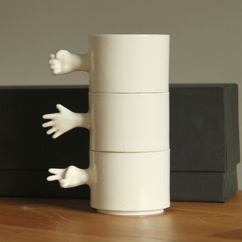 Handmade Rock Paper Scissors Ceramic Cup Set, 3 of 9