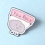 You Rock Enamel Pin Badge, thumbnail 2 of 4