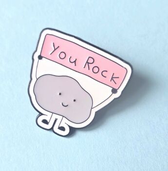 You Rock Enamel Pin Badge, 2 of 4