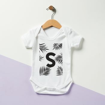 Personalised Palm Initial Baby Grow, 2 of 8