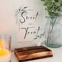 Botanical Personalised Love Is Sweet Wedding Party Sign Clear, thumbnail 1 of 6