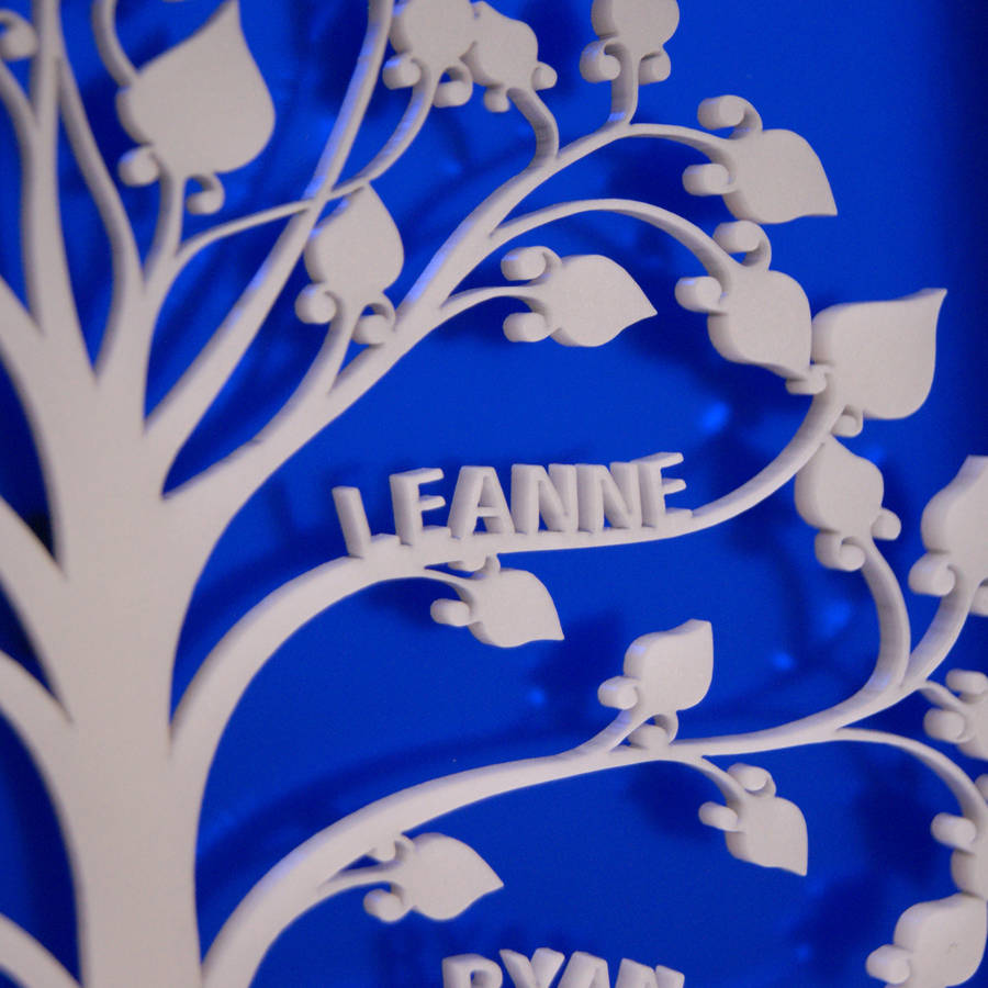 Personalised Modern Acrylic Family Tree Wall Art By Urban Twist