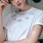 Bug Collar Embroidered Unisex T Shirt, thumbnail 1 of 3