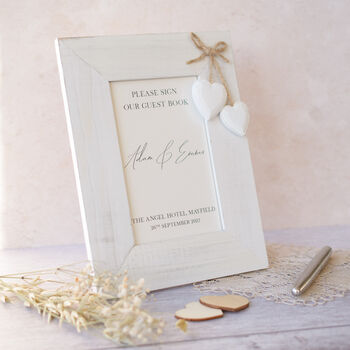 Personalised Framed Wedding Guest Book Sign, 2 of 3