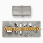Leather Tech Roll Organiser With Optnl Access., Grey, thumbnail 2 of 7