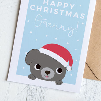 Personalised Cute Dog Christmas Card, 2 of 3