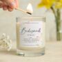 Personalised Bridesmaid Floral Wedding Candle, thumbnail 1 of 8