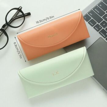 Personalised Embossed Faux Leather Glasses Case Sunglasses, 5 of 6
