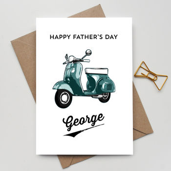 Personalised Fathers Day Scooter Card, 4 of 4