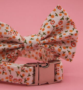 Orange Daisy Dog Bow Tie, 7 of 11