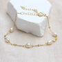 Personalised Gold Or Silver Pearl Chain Bracelet, thumbnail 1 of 4