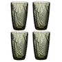 Four Embossed Fern Green Highball Glasses, thumbnail 2 of 9