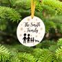 Stick Family Christmas Tree Decoration Bauble, thumbnail 2 of 7