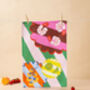 Prawn Kitchen Print Tea Towel, thumbnail 1 of 3