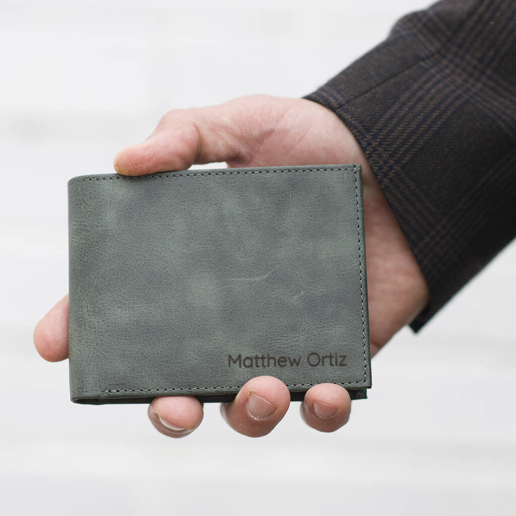 Personalised Rfid Protected Handmade Leather Wallet, 1 of 9