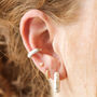 Tiny Gold Sterling Silver Slim Huggie Hoop Earrings, thumbnail 8 of 8