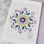 Birth Flower Mandala Personalised Print, Unframed, thumbnail 10 of 12