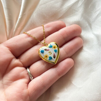 Stainless Steel Gold Heart Locket Personalised With Initial, 4 of 6