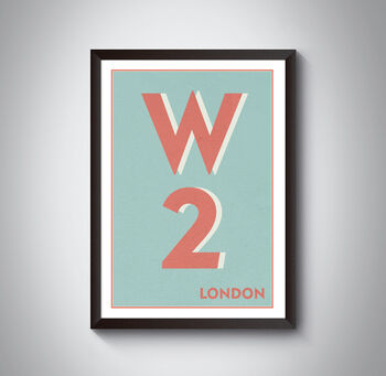 W2 Postcode Paddington London Print, 6 of 10