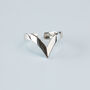 Sterling Silver Chevron Pointed Adjustable Ring, thumbnail 3 of 5