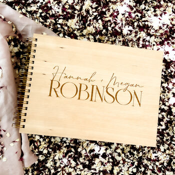 Real Wood Wedding Guest Book Alternative, 8 of 10