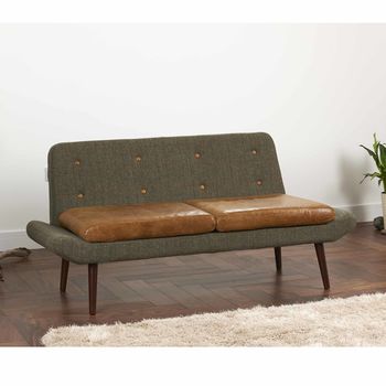 Vintage Leather Or Tweed Two Seater Sofa Or Chair, 3 of 12