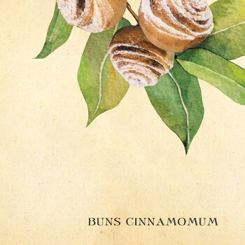 Botanical Cinnamon Roll Art Print, 7 of 10