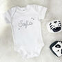 Name With Hearts Personalised Babygrow, thumbnail 1 of 7