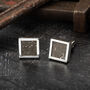 Spitfire Plane Cufflinks | Sterling Silver | Square, thumbnail 2 of 4