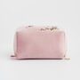Pink Love Velvet Embroidered Cosmetic Pouch, thumbnail 5 of 7