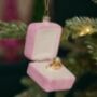 Customised Pink Engagement Ring Christmas Tree Decoration, thumbnail 1 of 2