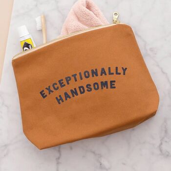 'Exceptionally Handsome' Wash Bag, 2 of 12