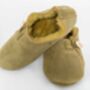 Sheepskin Slippers Olive 100% Real Fur Hand Crafted, thumbnail 6 of 7