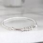 Sterling Silver Milestone Birthday Noodle Stretch Bracelet, thumbnail 2 of 9
