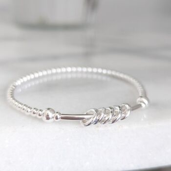 Sterling Silver Milestone Birthday Noodle Stretch Bracelet, 2 of 9