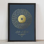 Personalised Metallic Gold Song Lyrics Print, thumbnail 4 of 8