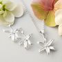 Sterling Silver Lily Flower Star Jewellery Set, thumbnail 2 of 5