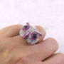 Statement Crystal Owl Ring, thumbnail 2 of 2