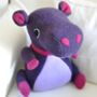Hippo Soft Toy Large Handmade And Personalised, thumbnail 4 of 8