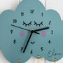 Children's Cloud And Raindrops Personalised Wall Clock, thumbnail 7 of 8