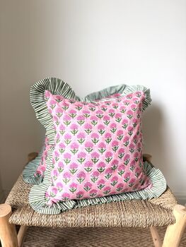 Indian Block Print Cushion, 2 of 4