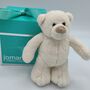 Mini Cream Bear Soft Toy Plush In Gift Box, thumbnail 1 of 5