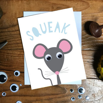 Happy Birthday Mouse 'Squeak' Card, 3 of 3
