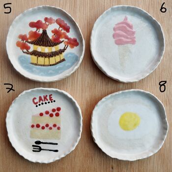 Mini Illustrated Ceramic Handmade Ring Dish, 5 of 10