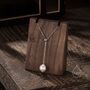 Natural Baroque Pearl Lariat Pendant Necklace, thumbnail 5 of 10