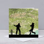 Cricketers Over The South Of England Card, thumbnail 1 of 2